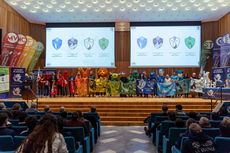 Un momento dell'evento in Aula Magna