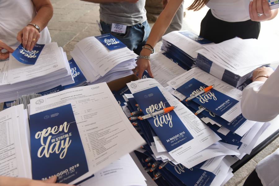 Materiale promozionale Open Day 2018