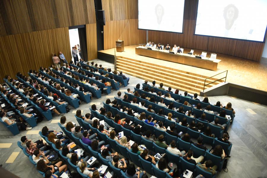 L'Aula Magna durante l'evento di apertura dell'Open Day 2018