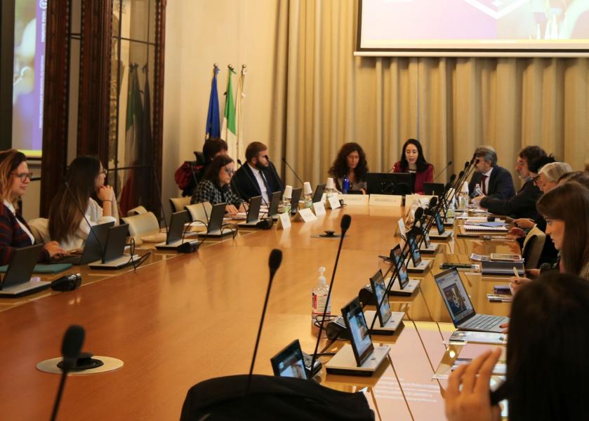 Un momento della presentazione nella Sala Consiglio