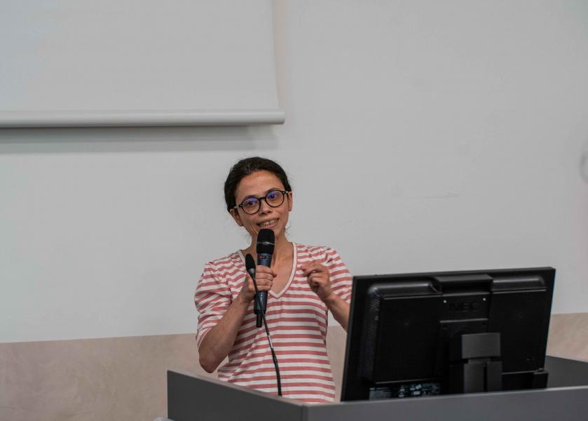 Maria Archidiacono all'evento per Euclid