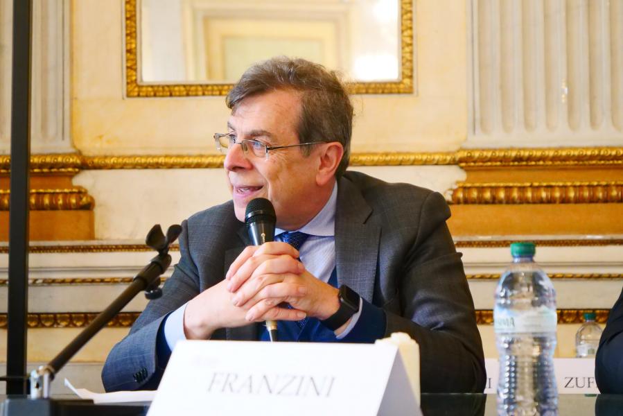 Il rettore Elio Franzini alla presentazione del Green Office