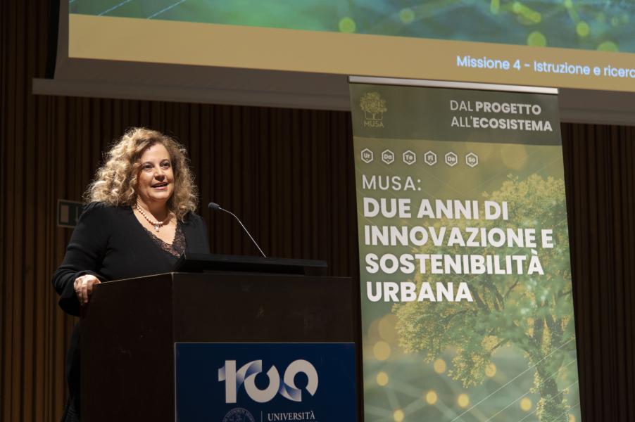 L'intervento della  presidente di MUSA, Giovanna Iannantuoni 