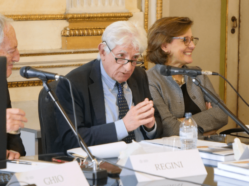 Andrea Graziosi, già presidente dell’ANVUR, e Gianna Fregonara, giornalista del Corriere della Sera, alla presentazione del libro "Quale università dopo il PNRR?".