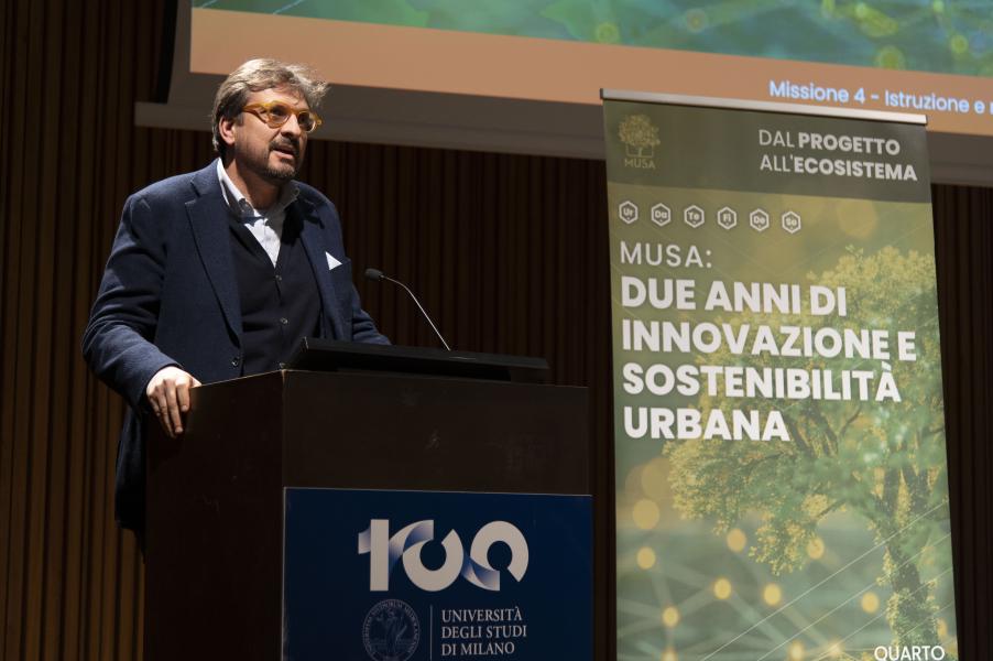 L'intervento dell'assessore della Regione Lombardia, Guido Guidesi