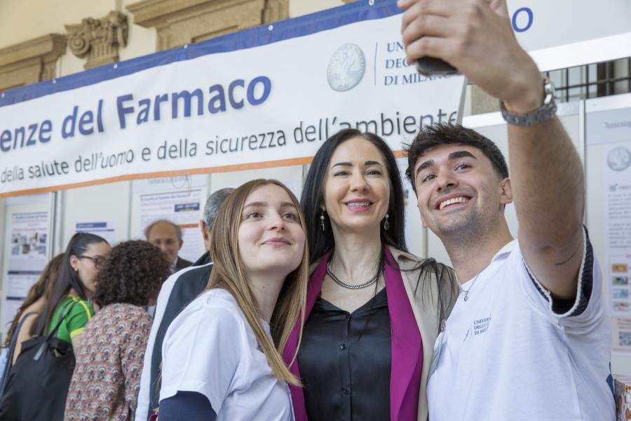 La rettrice Marina Brambilla all'Open Day