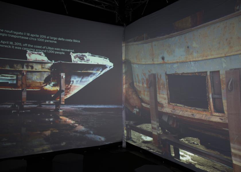 L’installazione immersiva allestita all’ iniziativa “Un nome, non un numero”.