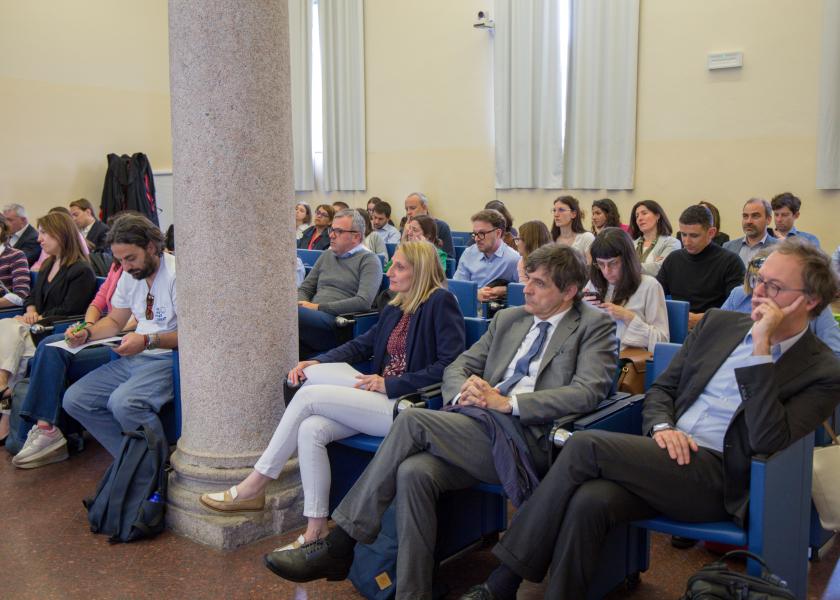 Il pubblico della quinta edizione di Seed4Innovation, il programma di scouting dell'Università Statale di Milano.