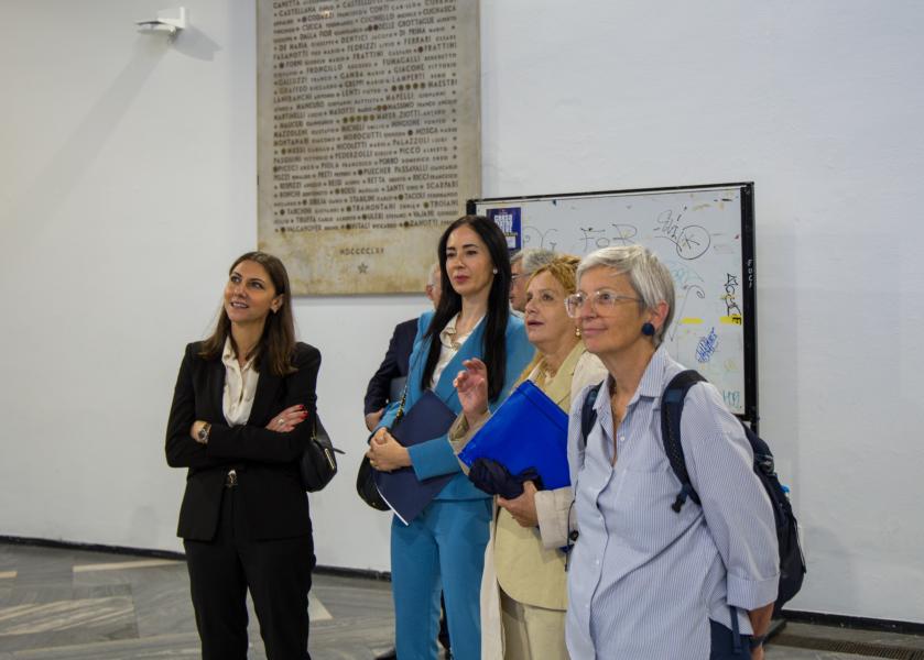 L’onorevole Anna Ascani, vicepresidente della Camera dei deputati; la rettrice Marina Brambilla; Michela Minesso, docente di Storia delle Istituzioni politiche; Elena Lattuada, delegata del Sindaco di Milano alle Pari opportunità di genere.