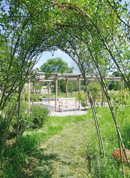 Gli spazi del restorative garden progettato dall'Università Statale