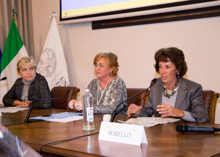 Seed4Innovation – Monica Mauri, Camera di Commercio Milano Monza Brianza, la prorettrice alla Ricerca e Trasferimento Tecnologico Monica Diluca e Elisabetta Borello, Co-founder VP Strategy & External Relations BIO4DREAMS