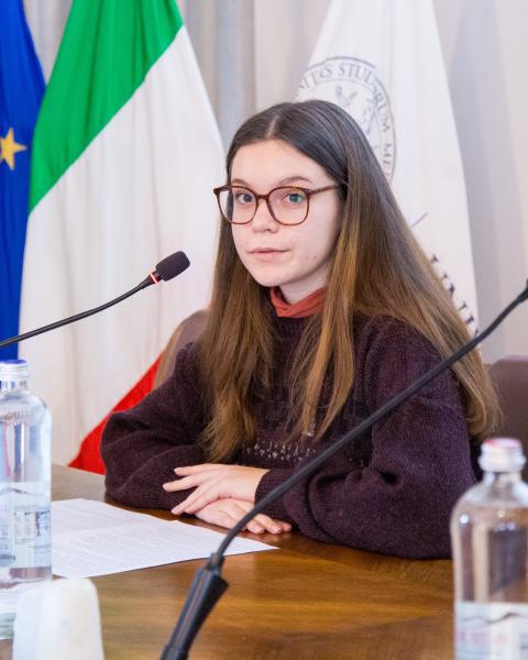 Una delle studentesse dell'Osservatorio sulla Sostenibilità