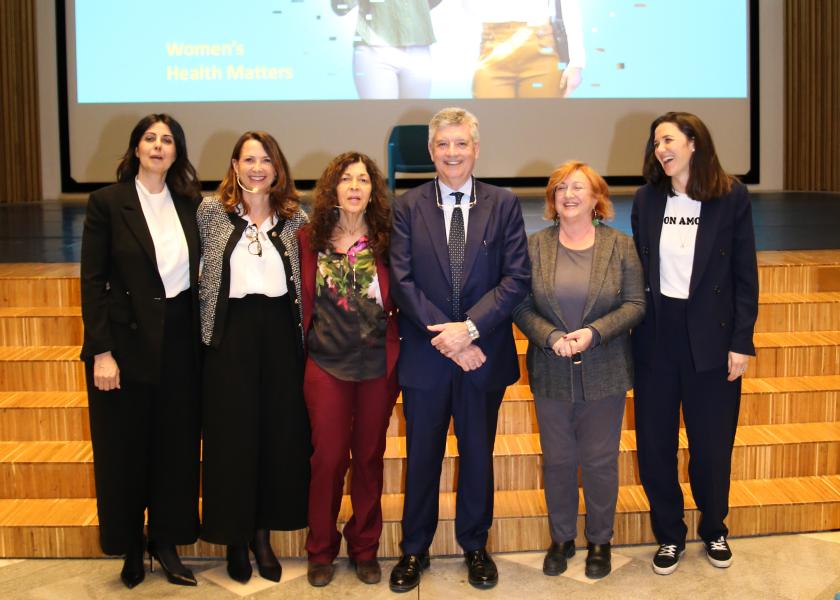 Silvana Perfetti, DCM Chair and P&P Leader for Deloitte Consulting, Chrystelle Simon, Diversity, Equity & Inclusion Leader di Deloitte, Marilisa D’Amico, spoke leader di Human Hall e docente della Statale, Francesco Blasi, prorettore ai Rapporti con il Sistema sanitario e docente di Malattie Respiratorie della Statale, Marta Marsilio, docente di Economia aziendale della Statale.