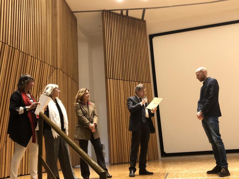 La consegna delle menzioni speciali per il premio di studio Ermanno Olmi