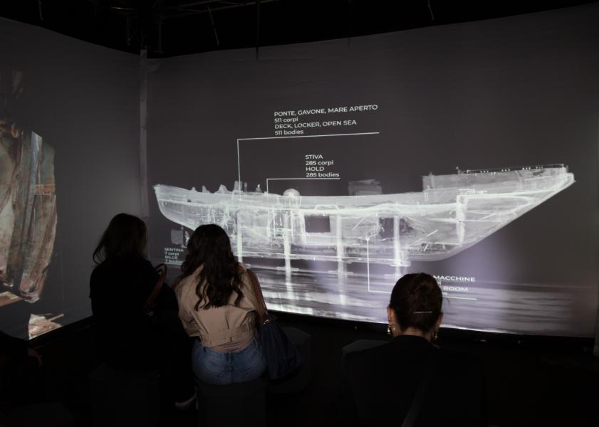 L’installazione immersiva allestita all’ iniziativa “Un nome, non un numero”.
