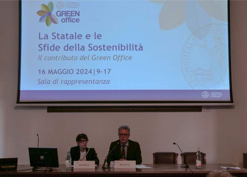 Stefano Bocchi e Irene Bonera presentano la giornata dedicata al Green Office.