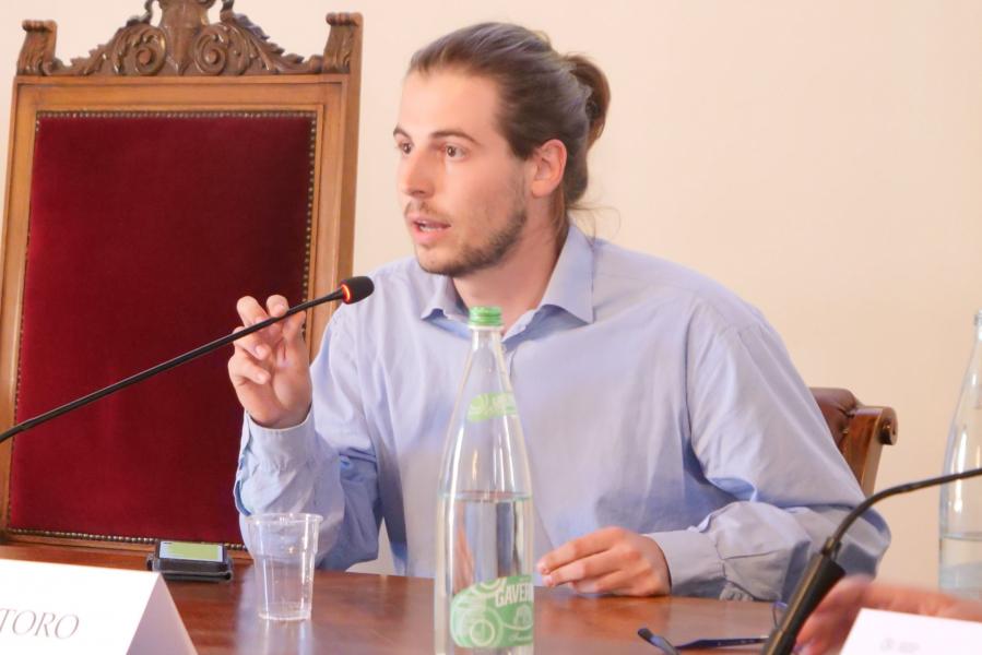 Ivan Zeduri, studente dell'UDU - Unione degli universitari.