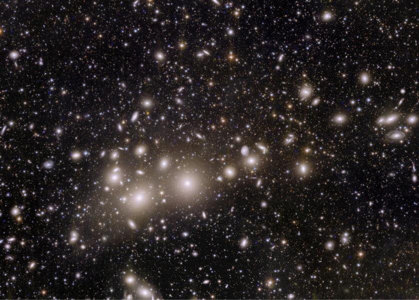 L’ammasso di galassie del Perseo. Crediti immagine: ESA/Euclid/Euclid Consortium/NASA, image processing by J.-C. Cuillandre (CEA Paris-Saclay), G. Anselmi; CC BY-SA 3.0 IGO.