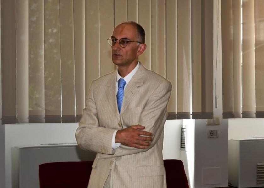 Marco Potenza alla presentazione del laboratorio PRINTMED-3D.