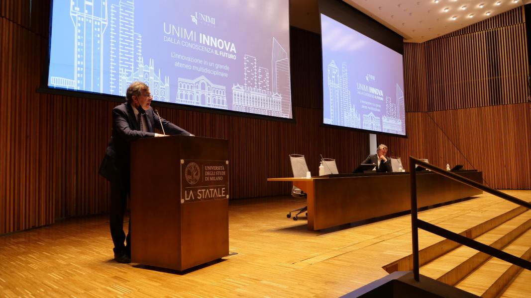 L'intervento del rettore Elio Franzini in Aula Magna