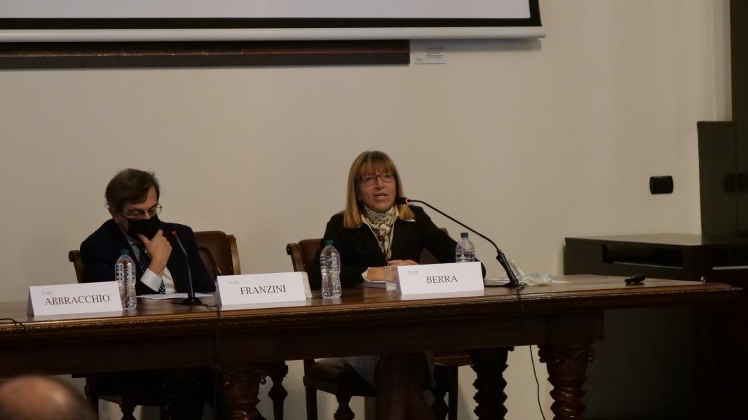 L'intervento della direttrice del dipartimento di Studi Letterari, Filologici e Linguistici, Claudia Berra