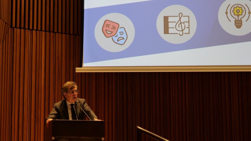 L'intervento del rettore Elio Franzini in Aula Magna