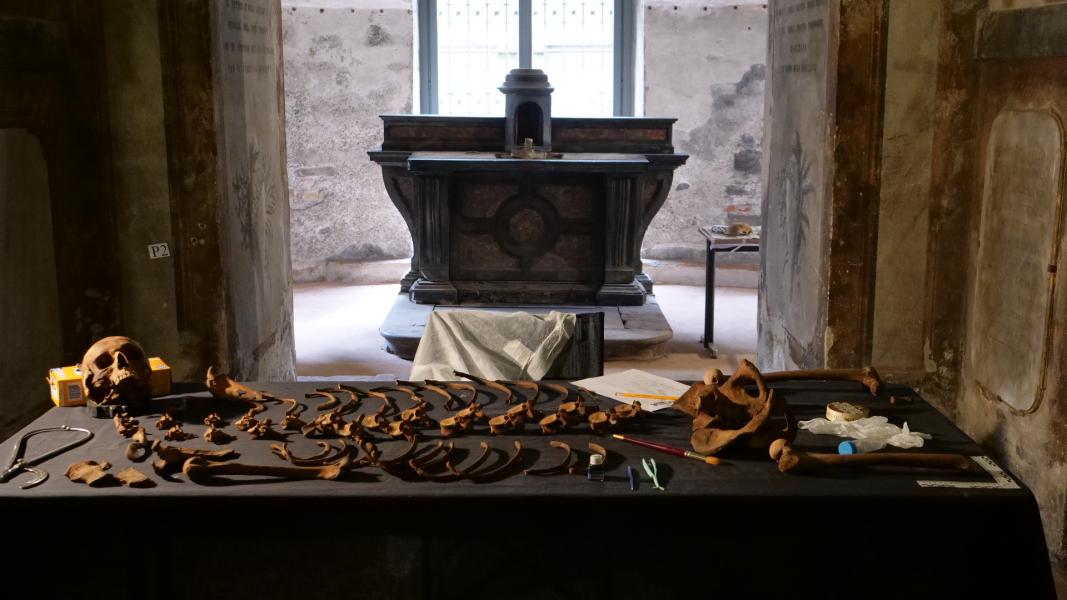 Il percorso museale allestito nel Sepolcreto della Ca’ Granda