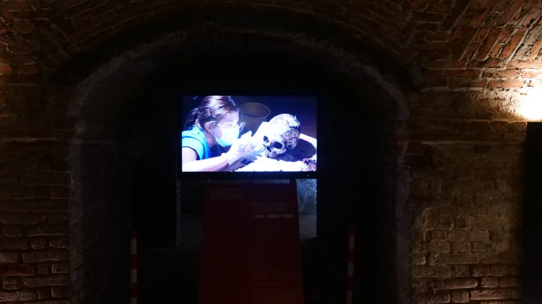 Il percorso museale allestito nel Sepolcreto della Ca’ Granda