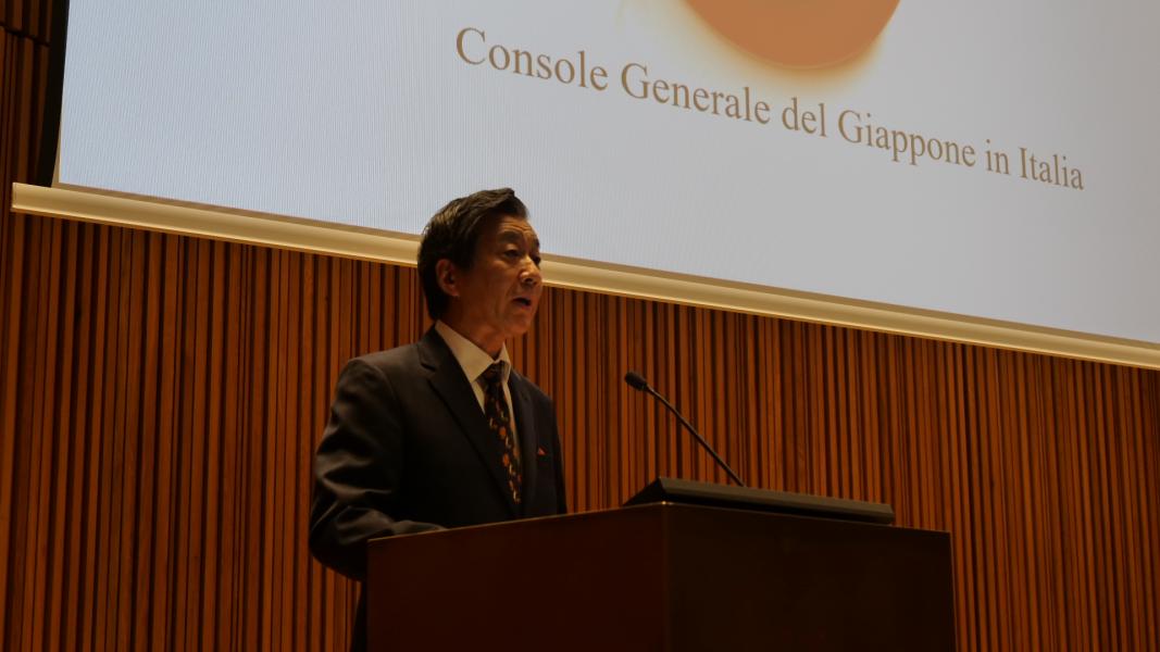 L'intervento del console generale del Giappone, Amamiya Yuji