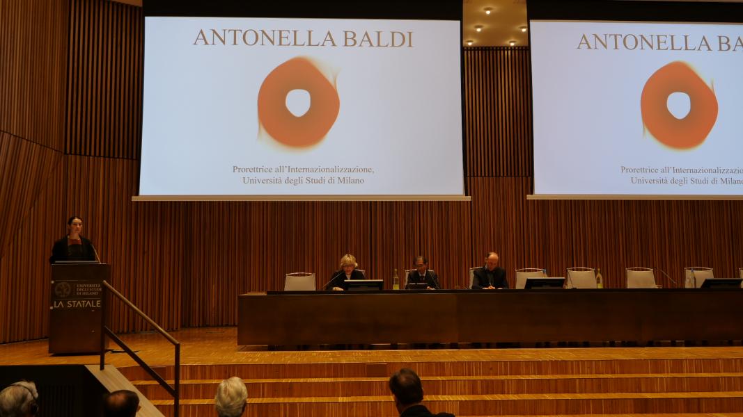 L'intervento della prorettrice all'Internazionalizzazione, Antonella Baldi