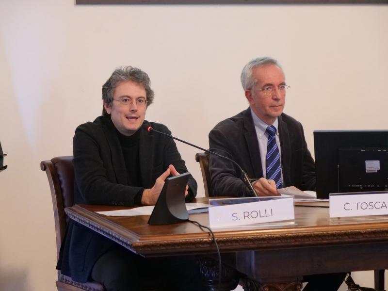Sebastiano Rolli, direttore musicale dell'Orchestra UNIMI, e Claudio Toscani, presidente dell'Orchestra UNIMI 