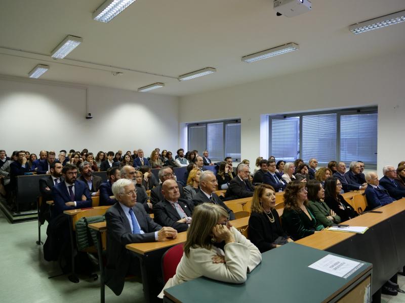 Un momento dell'iniziativa nell'Aula 309 