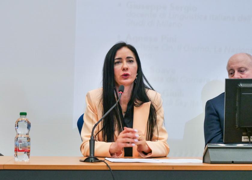 Marina Brambilla, rettrice dell'Università degli Studi di Milano, all'evento "Che genere di linguaggio" a polo di Sesto San Giovanni della Statale.
