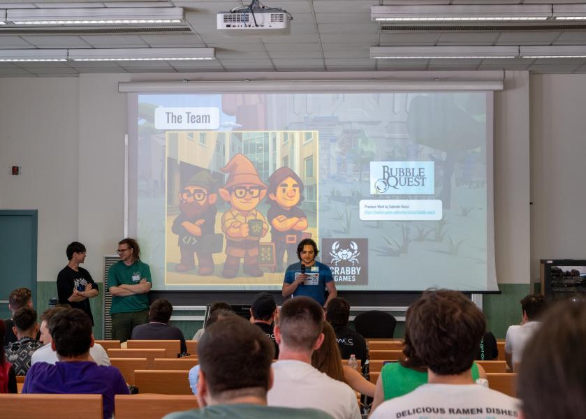 Un momento della presentazione dei progetti durante New Game Designer 2025