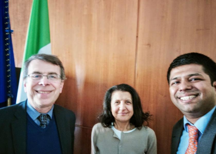 Shyam Diwakar con Franzini