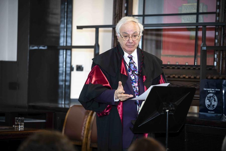 Un momento della lectio magistrale del professor Bruce Ackerman - Credit Marco Riva