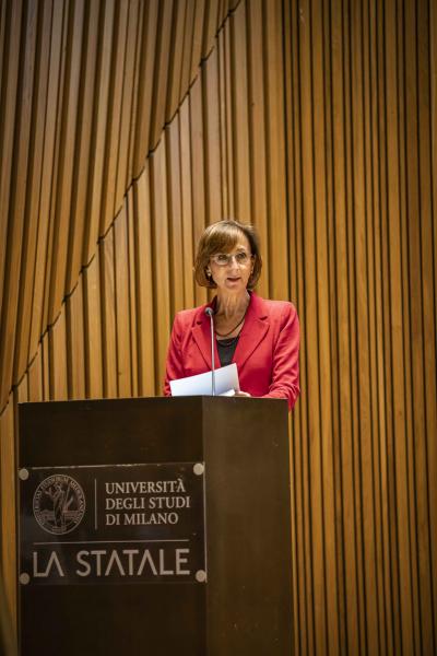 L'intervento della Ministra Marta Cartabia nell'Aula Magna della Statale - Foto Marco Riva