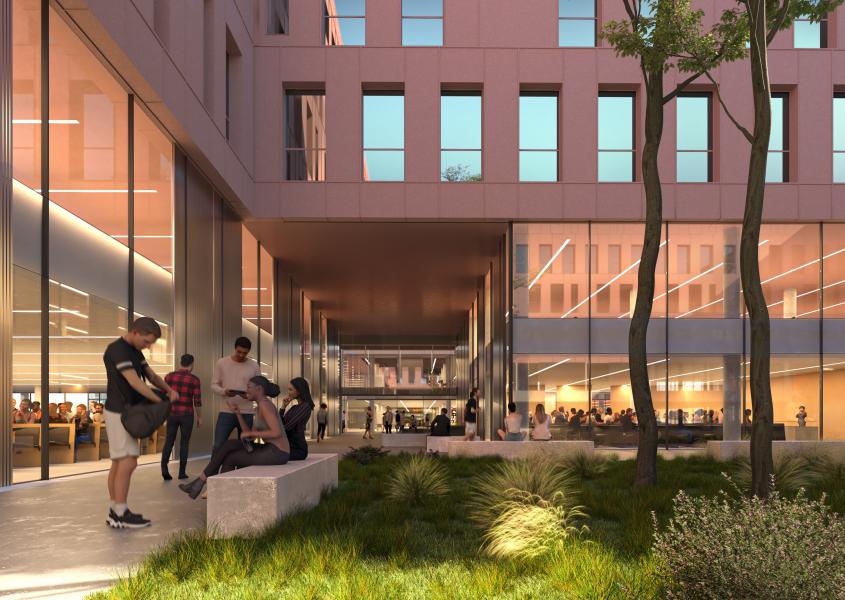 Il rendering della Corte B, verso il carrugio - Credits CRA Carlo Ratti Associati