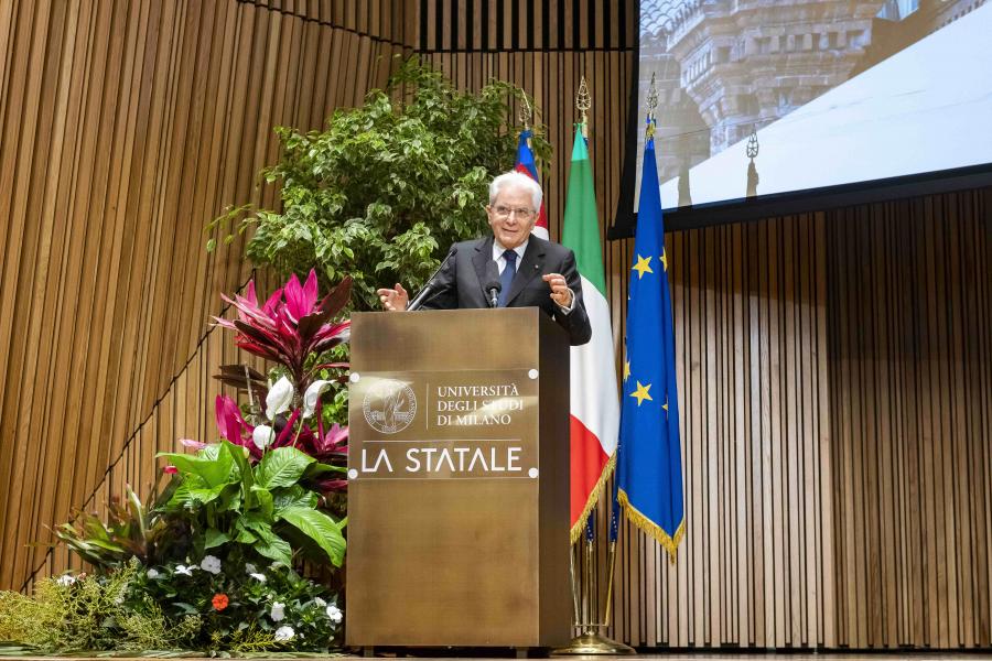L'intervento del Presidente della Repubblica, Sergio Mattarella - Foto Marco Riva