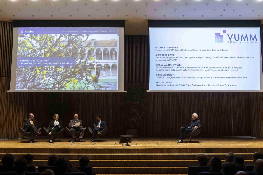 The event for the presentation of the programme of events planned by the University to celebrate its 100th Anniversary and the VUMM - Virtual UniMi Museum
