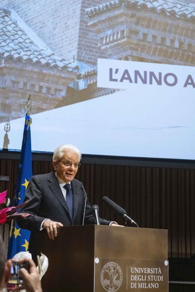 L'intervento del Presidente della Repubblica, Sergio Mattarella - Foto Marco Riva