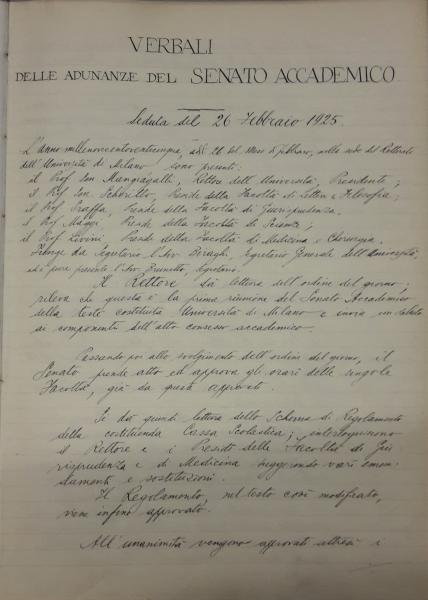 Documenti storici dell'Università Statale