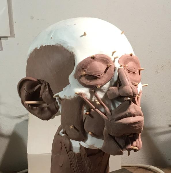Il busto con la ricostruzione tattile facciale di Sant’Ambrogio, ottenuta sulla base delle reali fattezze del suo volto