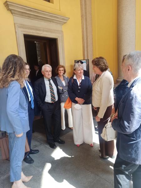 La ministra Cristina Messa in via Conservatorio
