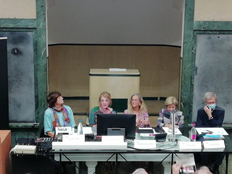 L'inaugurazione del Museo con, al centro, la professoressa Cristina Cattaneo e la prorettrice Maria Pia Abbracchio