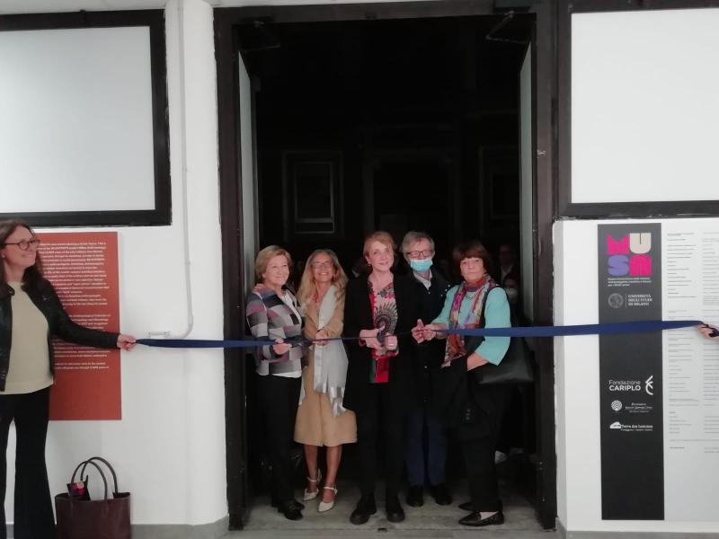 L'inaugurazione del Museo con  la professoressa Cristina Cattaneo e la prorettrice Maria Pia Abbracchio