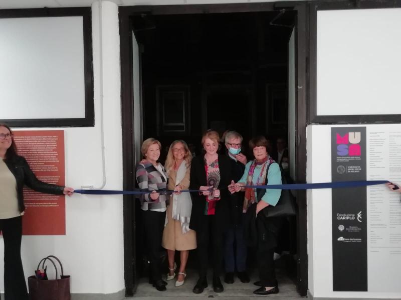 L'inaugurazione del Museo con  la professoressa Cristina Cattaneo e la prorettrice Maria Pia Abbracchio