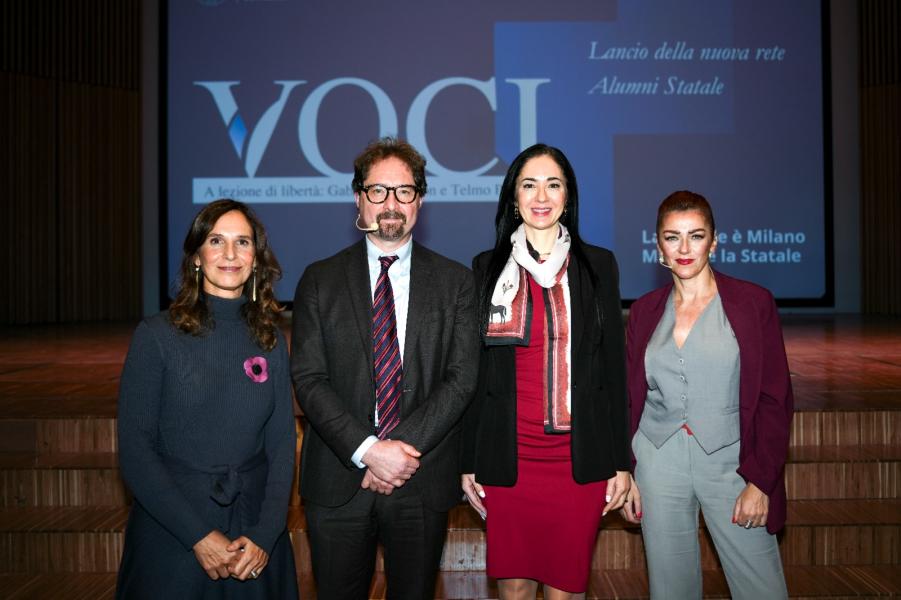 Silvia Romani, Telmo Pievani, Marina Brambilla e Gabriella Greison