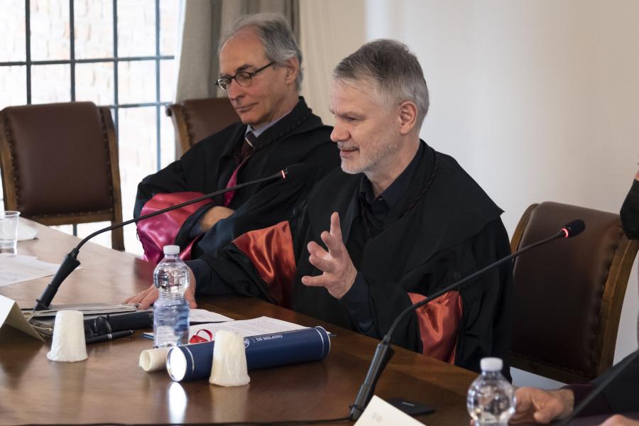 Durs Grünbein at the University of Milan - Credit Giorgia Corti