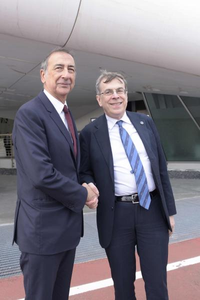 Il rettore Elio Franzini con il sindaco di Milano, Giuseppe Sala - Foto di Paolo Poce